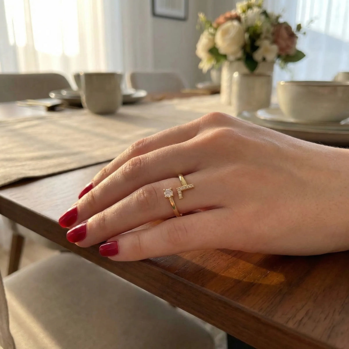 Isla Personalized Initial Ring