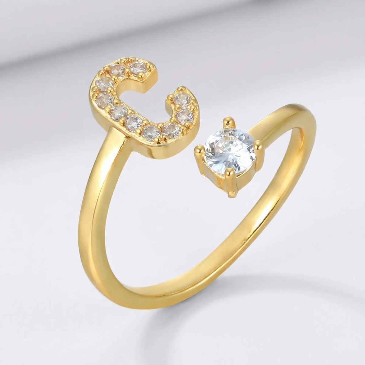 Isla Personalized Initial Ring