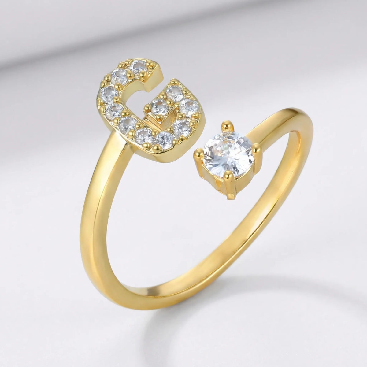 Isla Personalized Initial Ring