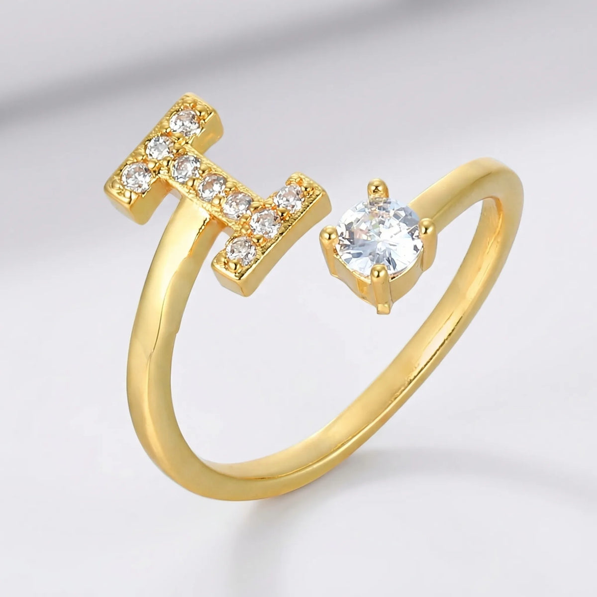 Isla Personalized Initial Ring