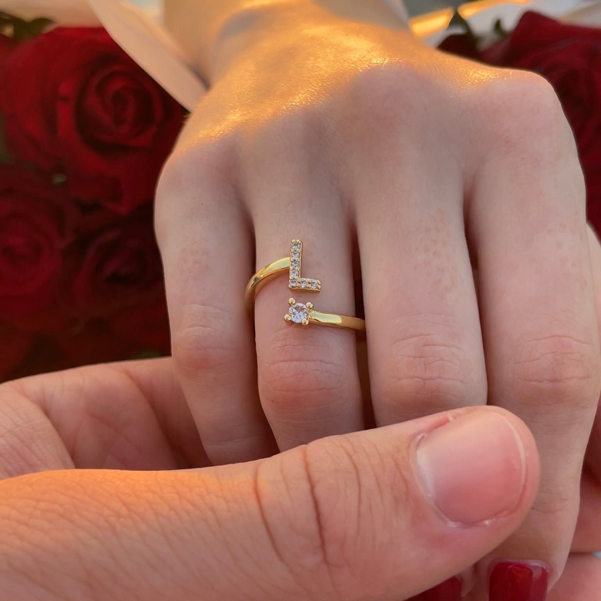 Isla Personalized Initial Ring
