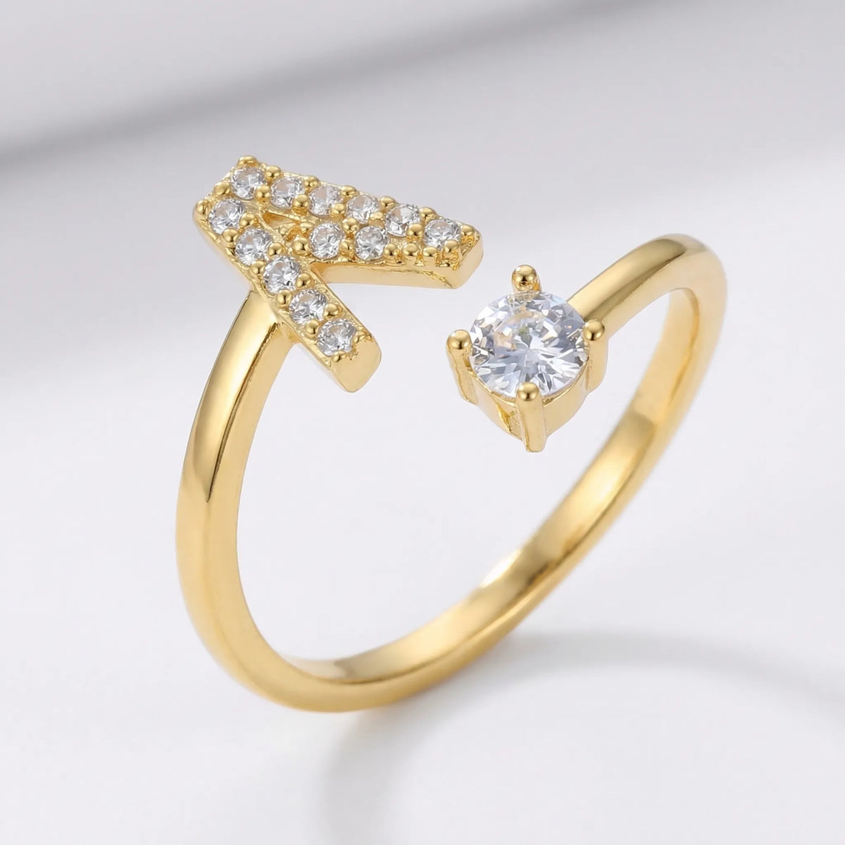 Isla Personalized Initial Ring