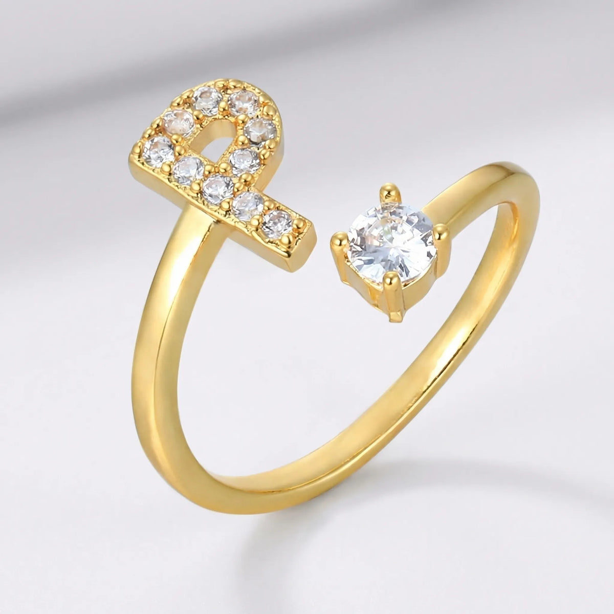Isla Personalized Initial Ring