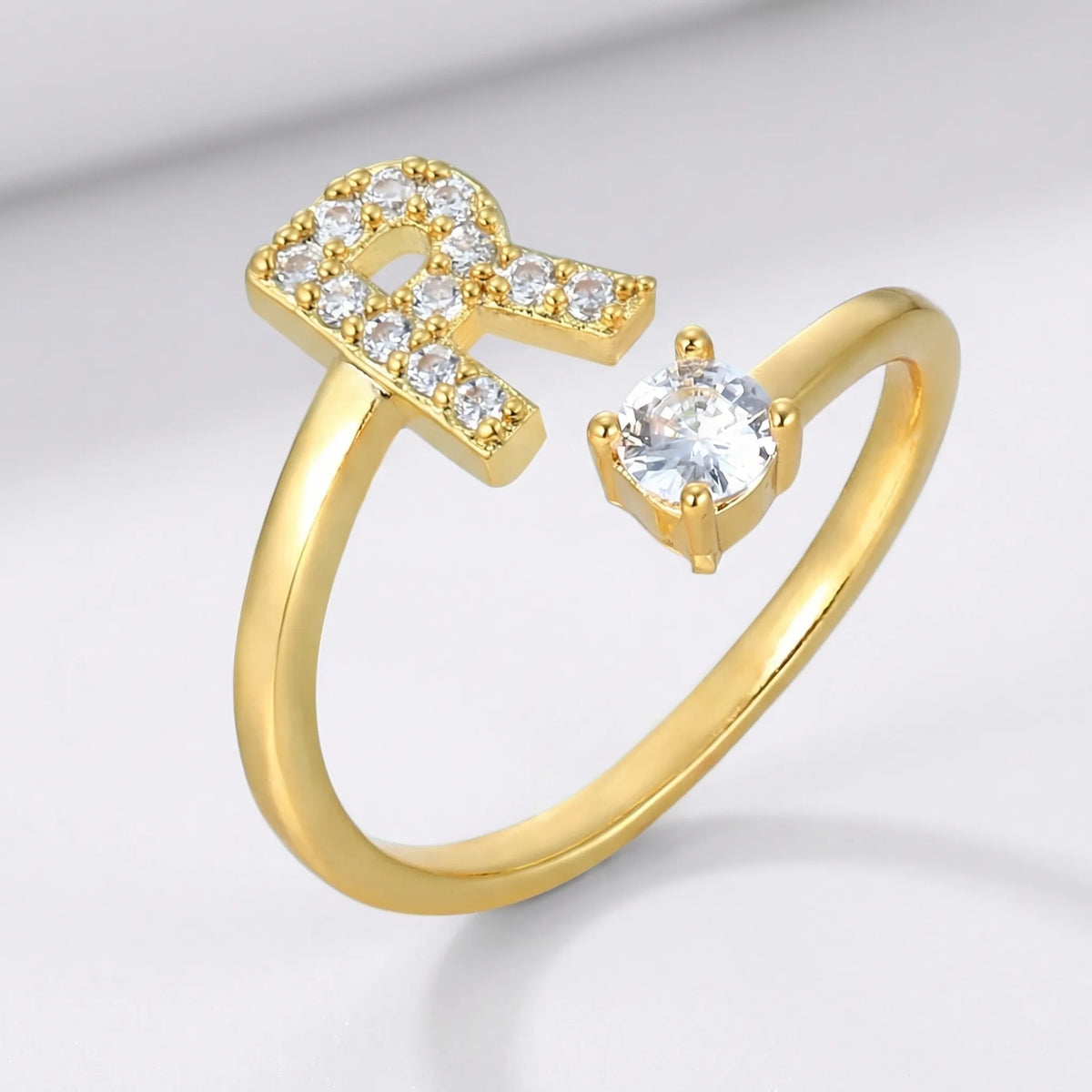 Isla Personalized Initial Ring