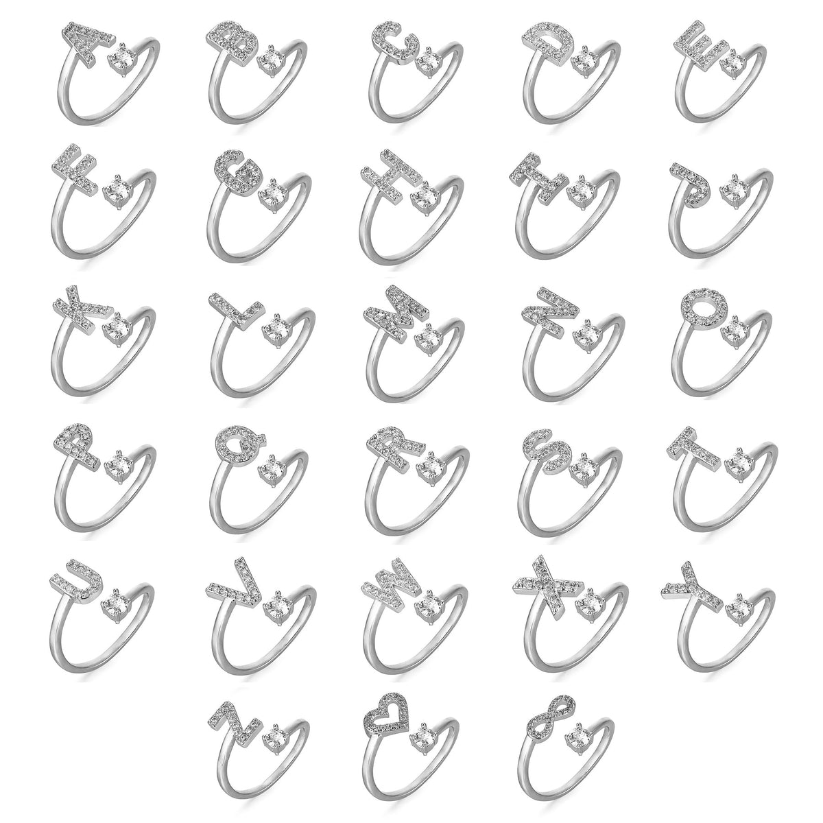 Isla Personalized Initial Ring