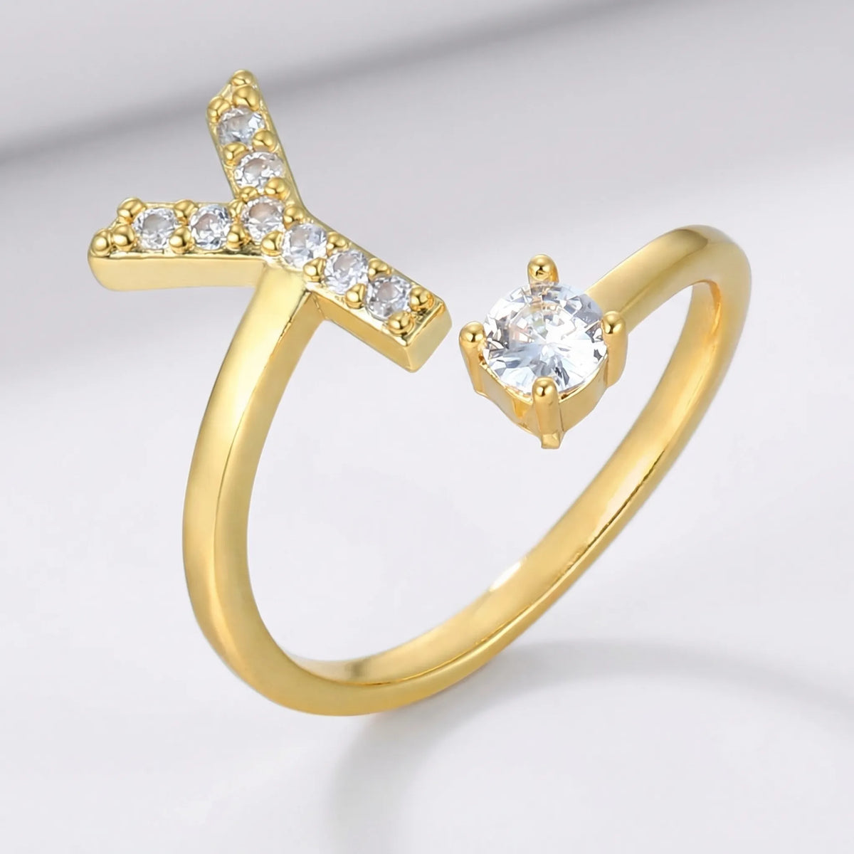 Isla Personalized Initial Ring