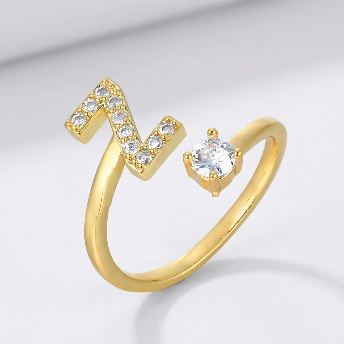 Isla Personalized Initial Ring