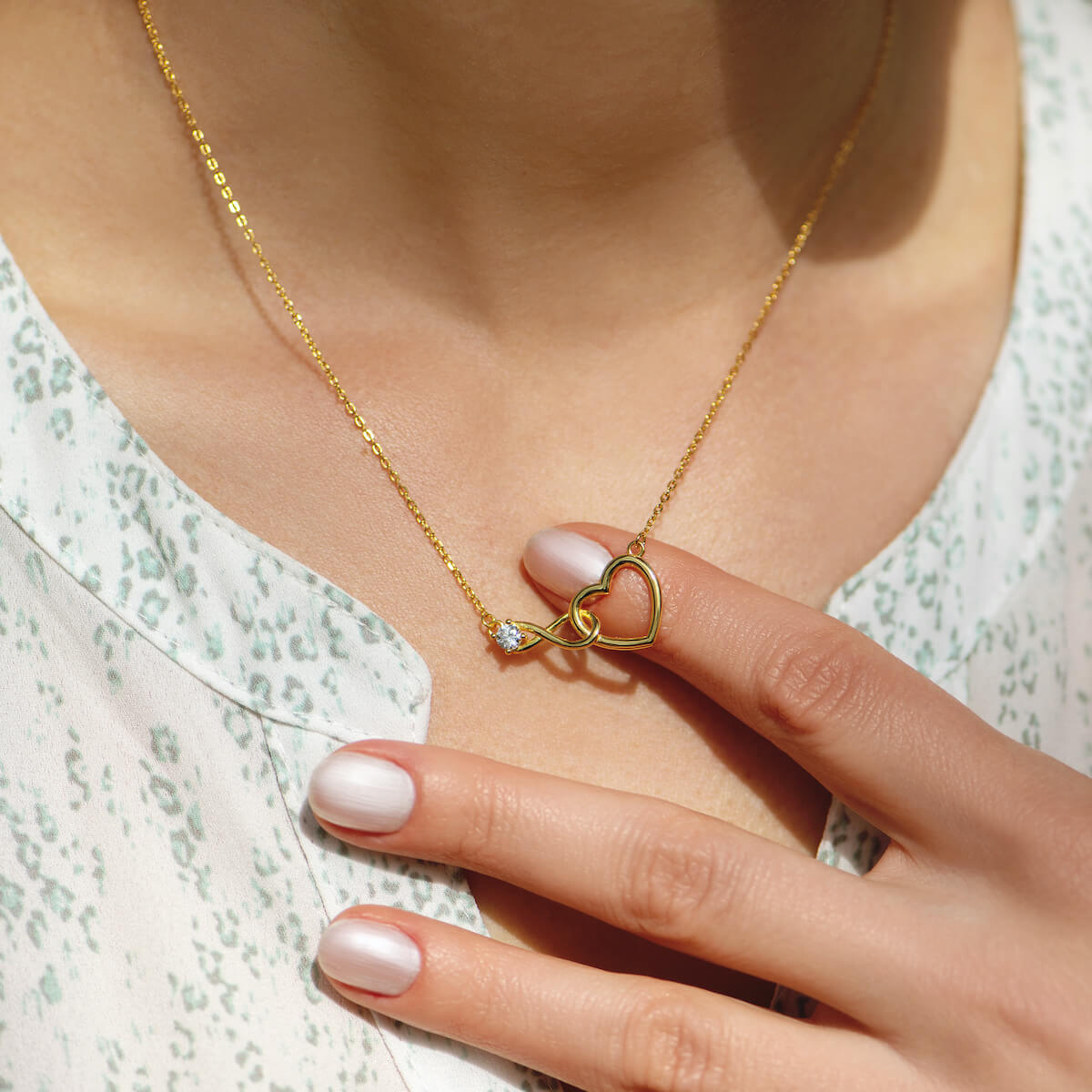 Lila Infinity Heart Necklace