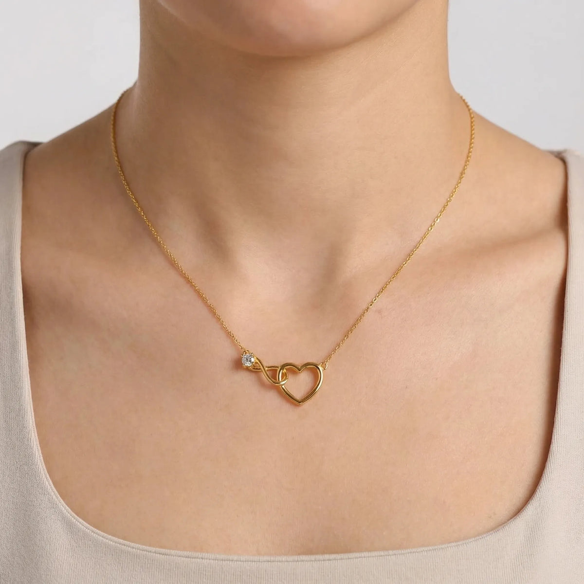 Lila Infinity Heart Necklace