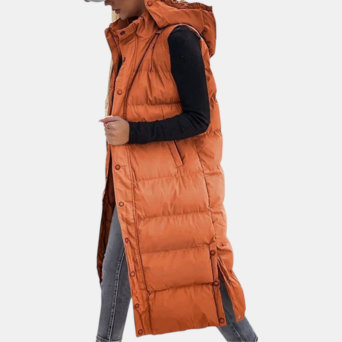 Avery Hooded Maxi Puffer Vest