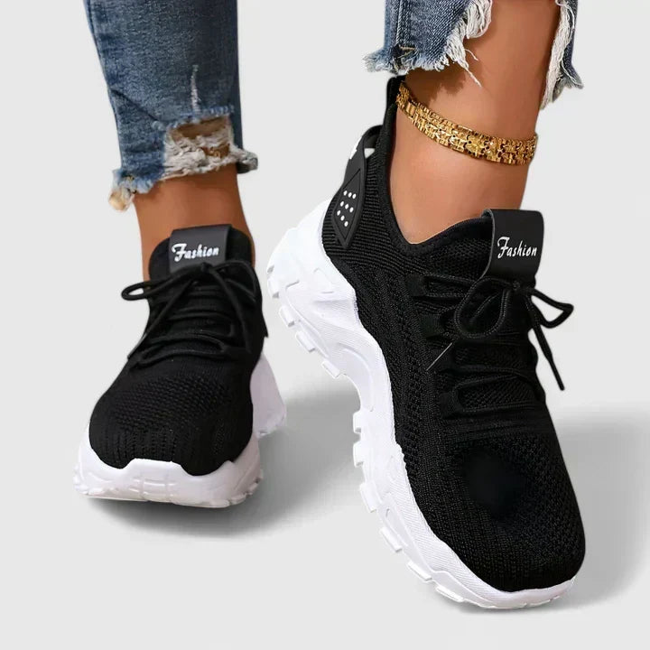 Sophie Knit Lace-Up Sneakers