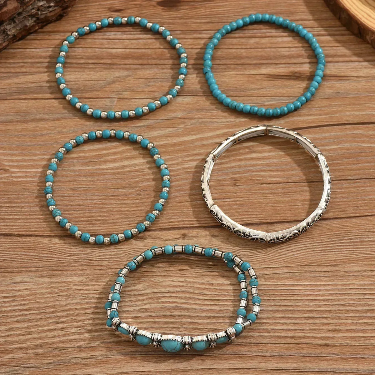 Willow Five-Piece Beaded Bracelet Set
