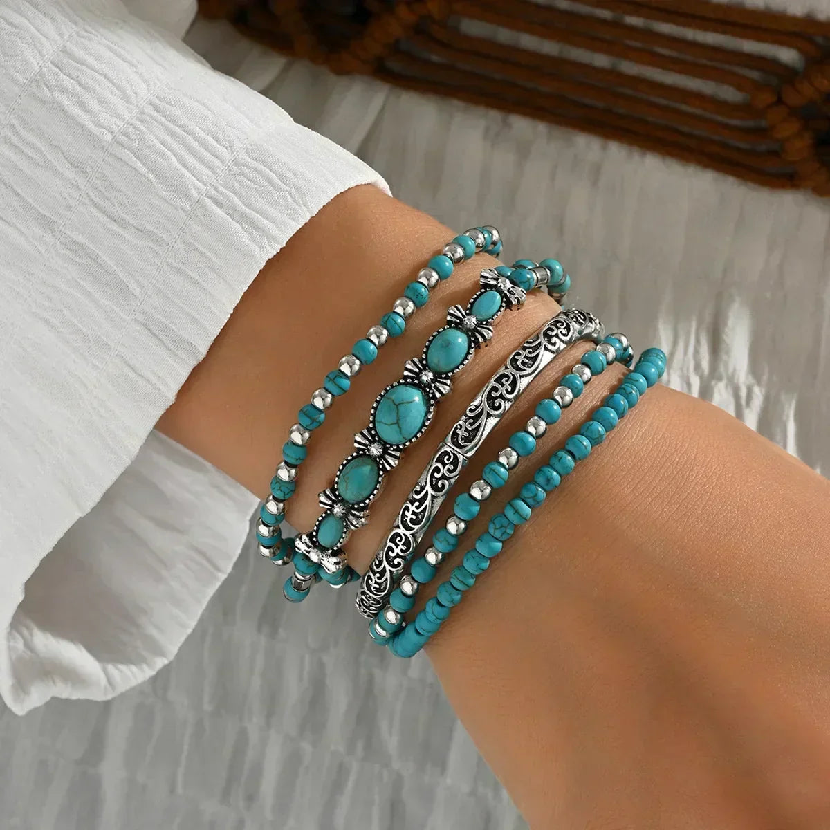 Willow Five-Piece Beaded Bracelet Set