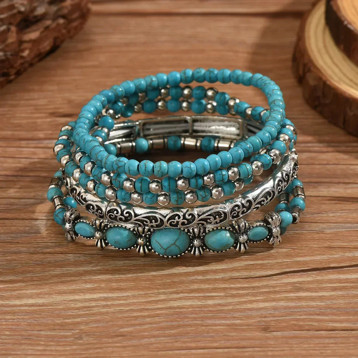 Willow Five-Piece Beaded Bracelet Set