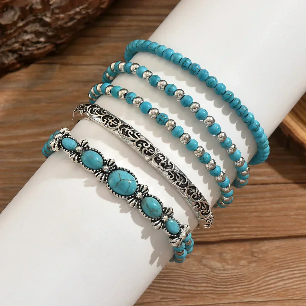 Willow Five-Piece Beaded Bracelet Set