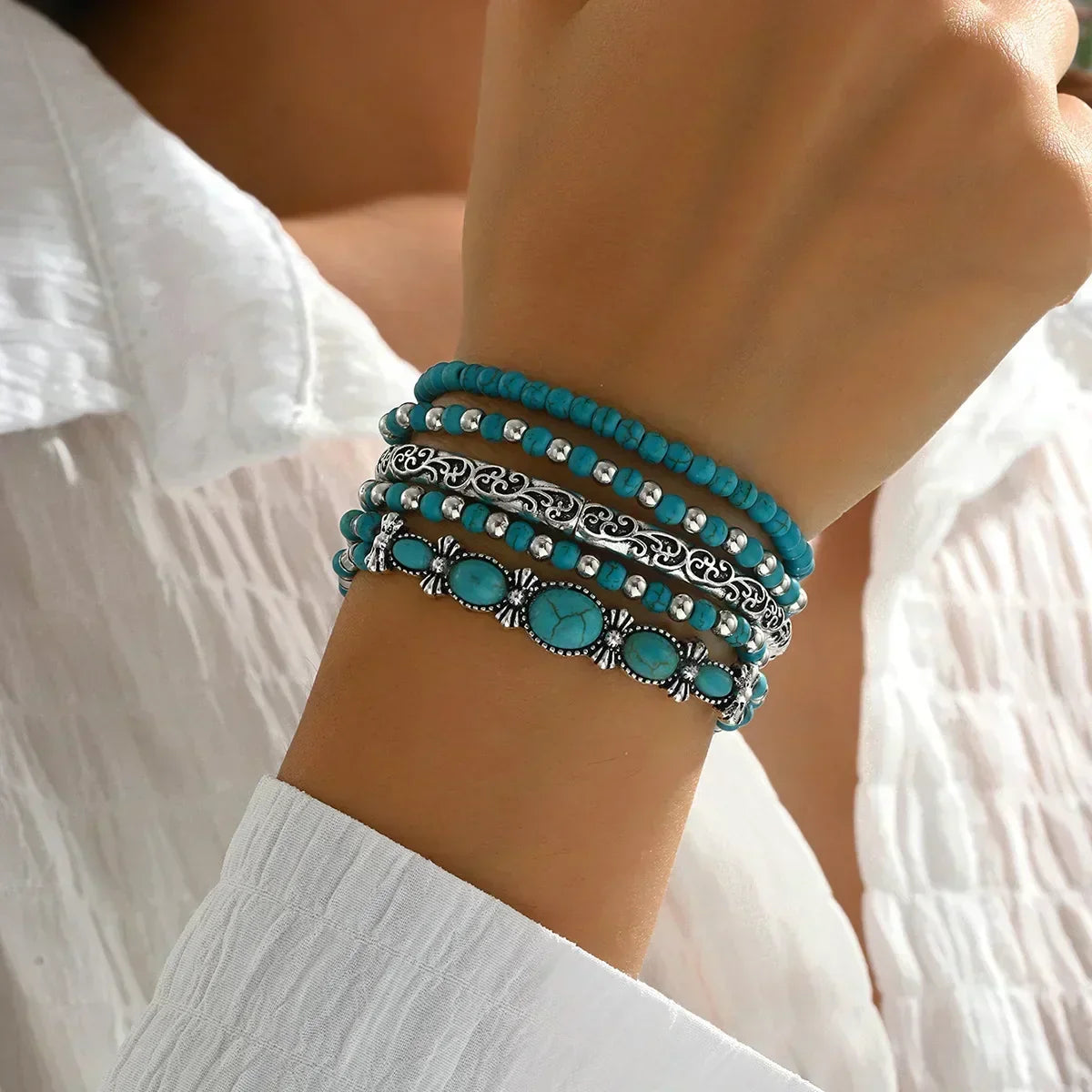 Willow Five-Piece Beaded Bracelet Set