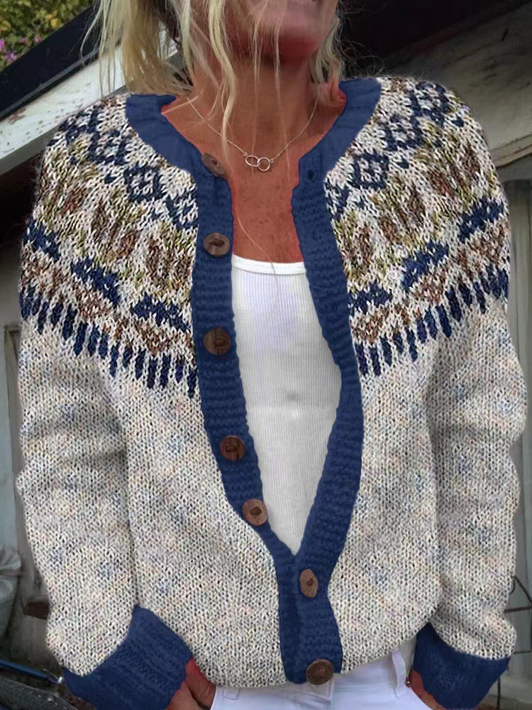 Hailey Fair Isle Knit Cardigan