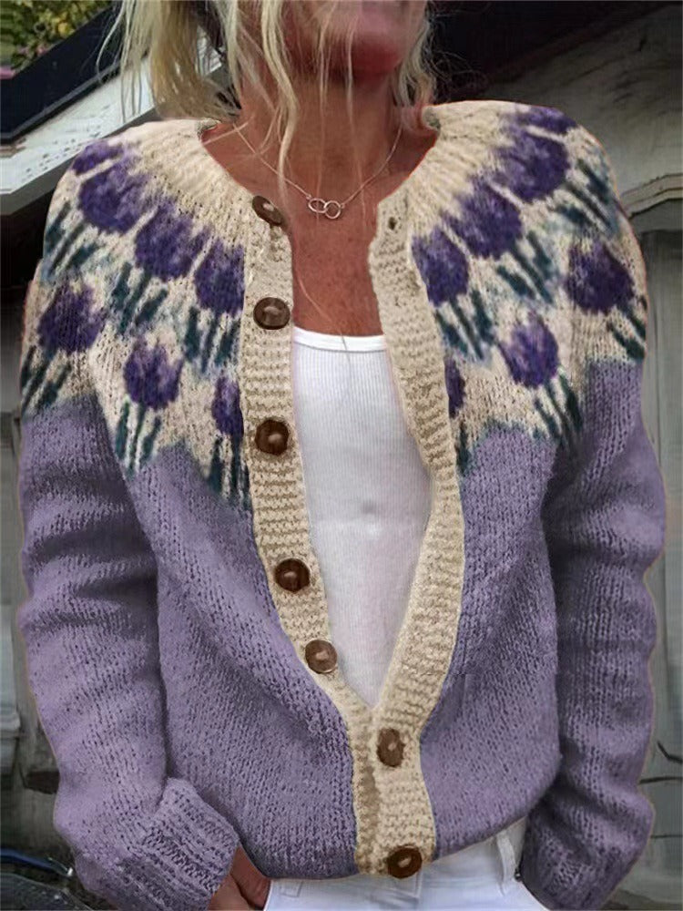 Josephine Floral Knit Cardigan