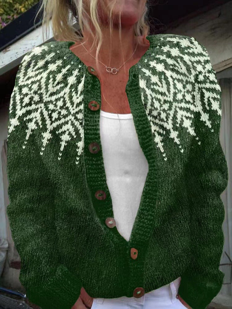 Brienne Botanical Knit Cardigan