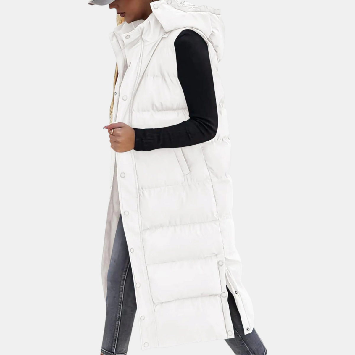 Avery Hooded Maxi Puffer Vest