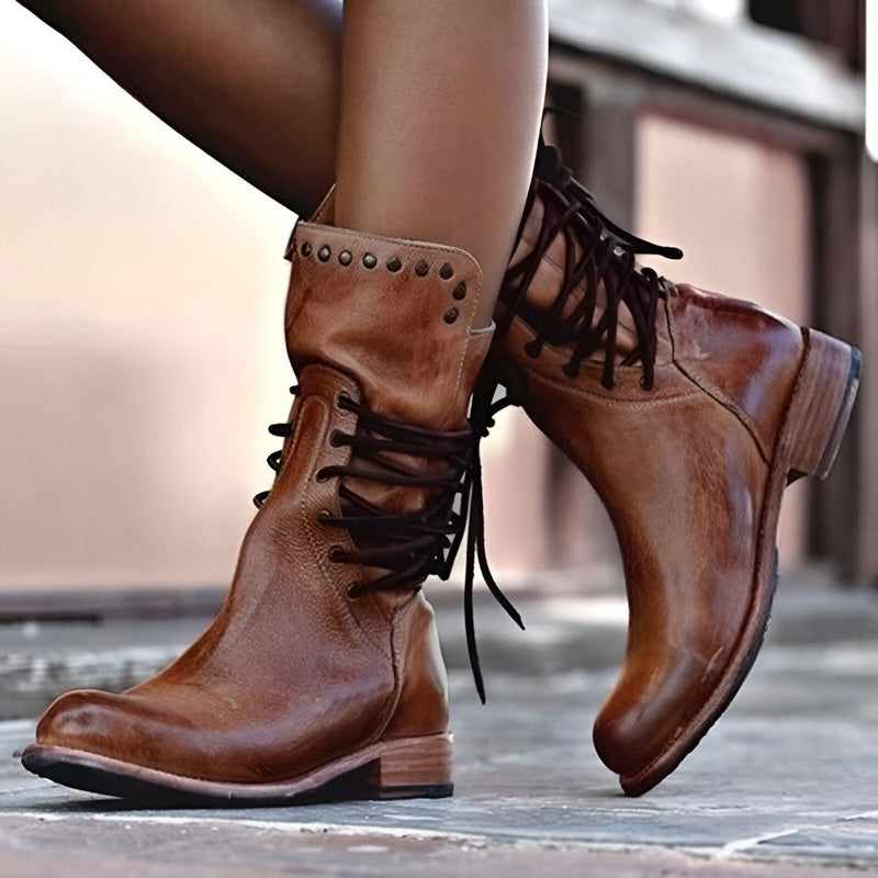 Briar Vintage Lace-Up Boots
