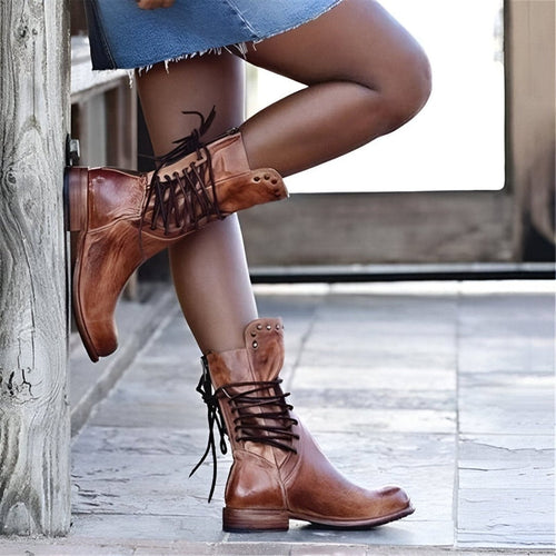Briar Vintage Lace-Up Boots