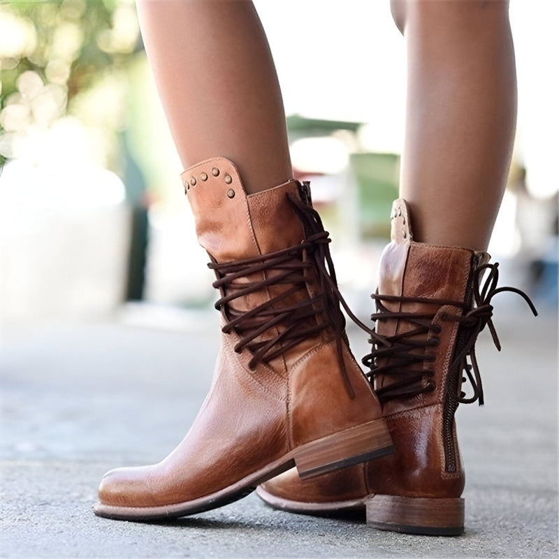 Briar Vintage Lace-Up Boots