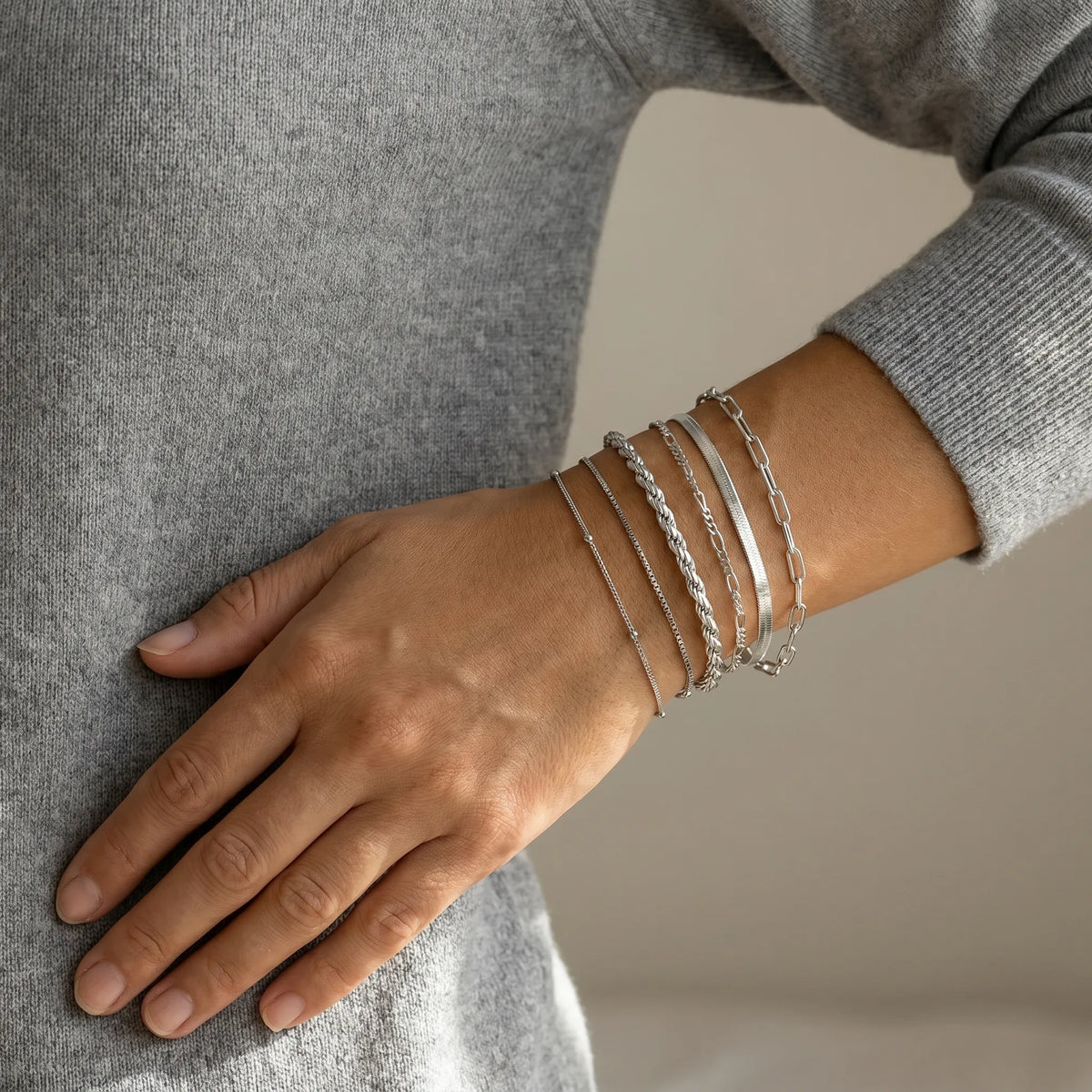 Avery Six-Piece Chain Bracelet Set