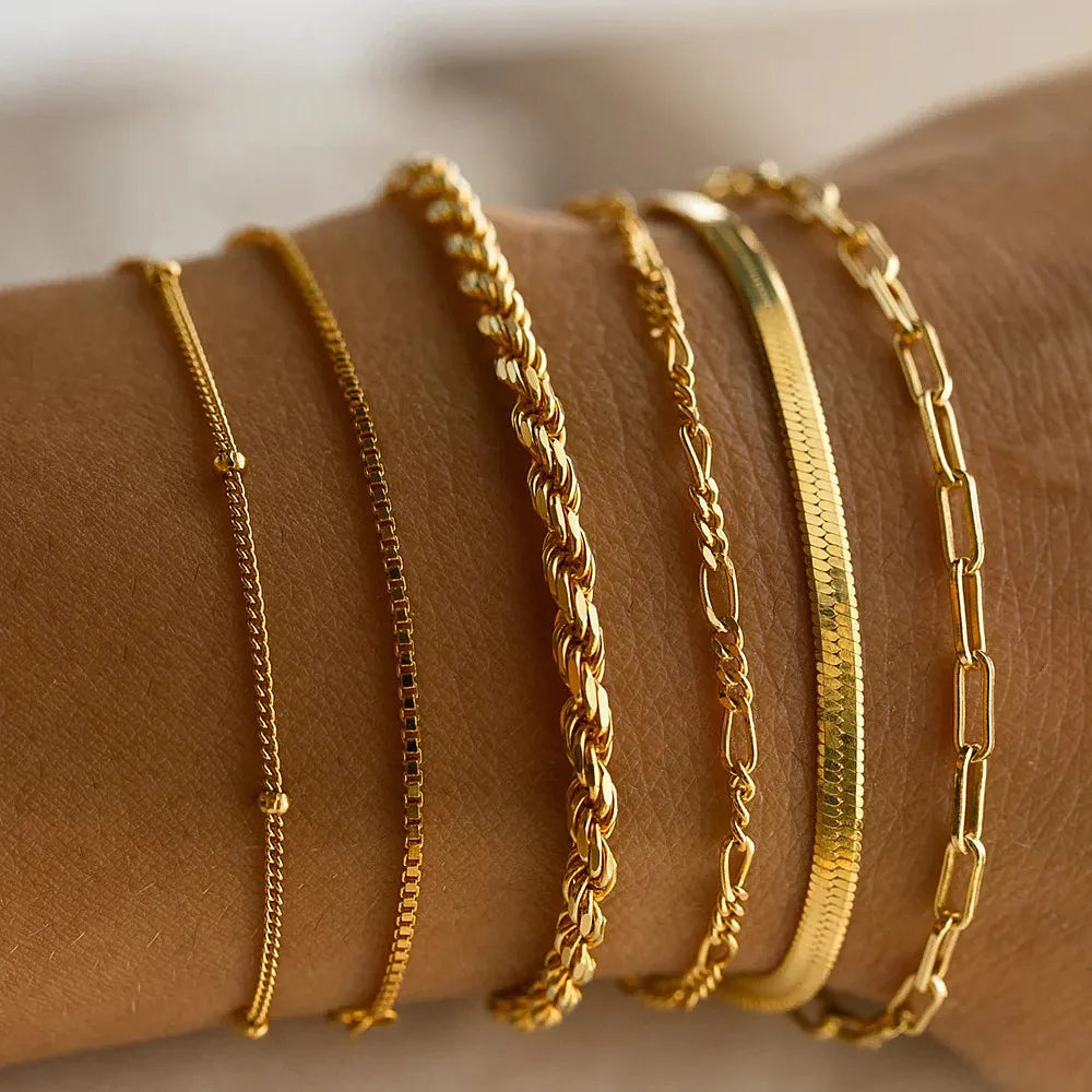 Avery Six-Piece Chain Bracelet Set