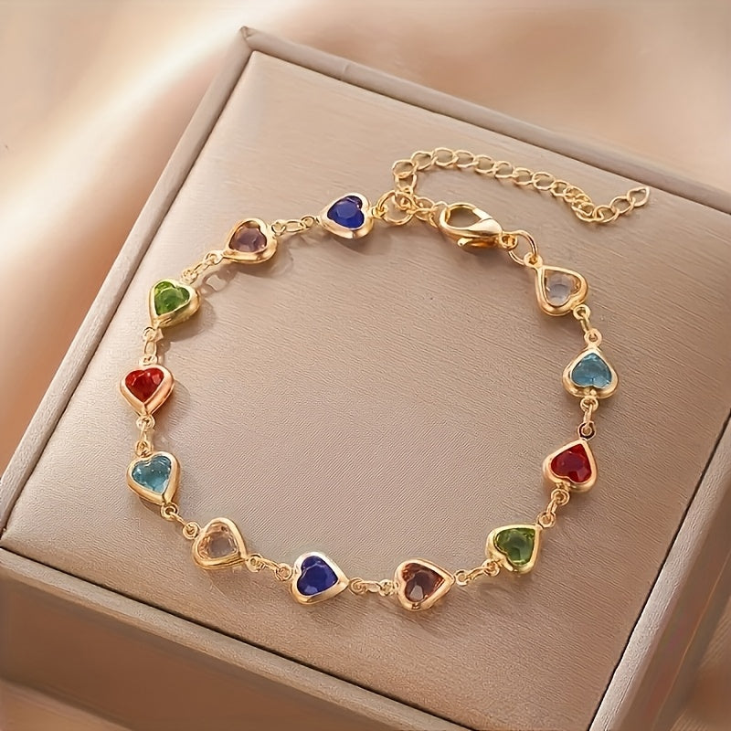 Chloe Multicolor Heart Bracelet