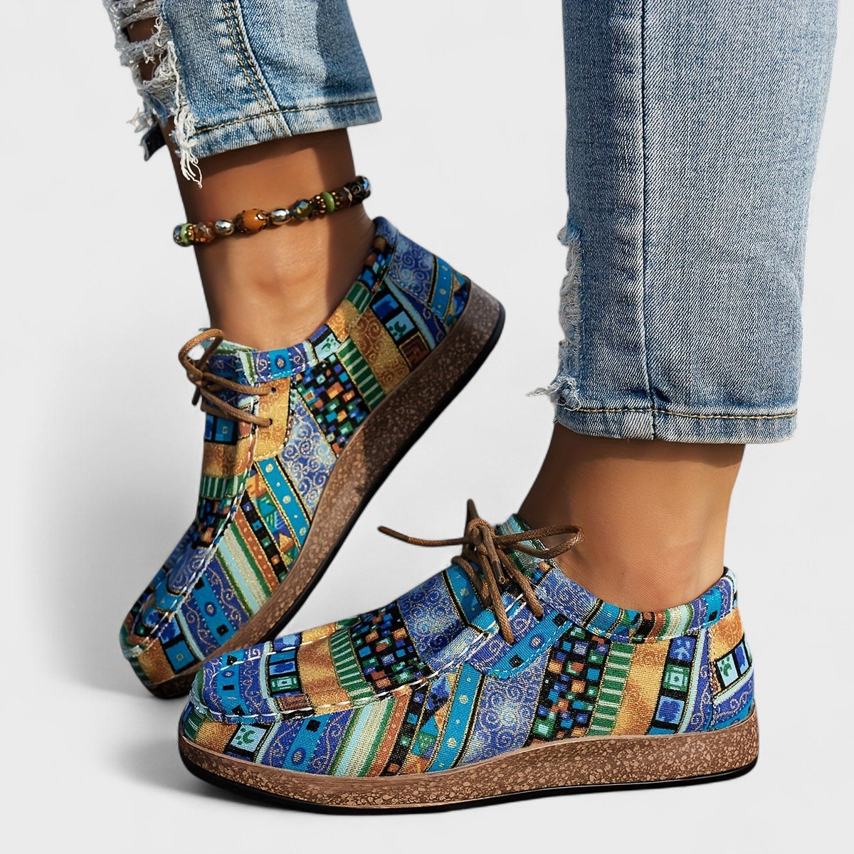 Amélie Orthopedic Boho Patchwork Sneakers