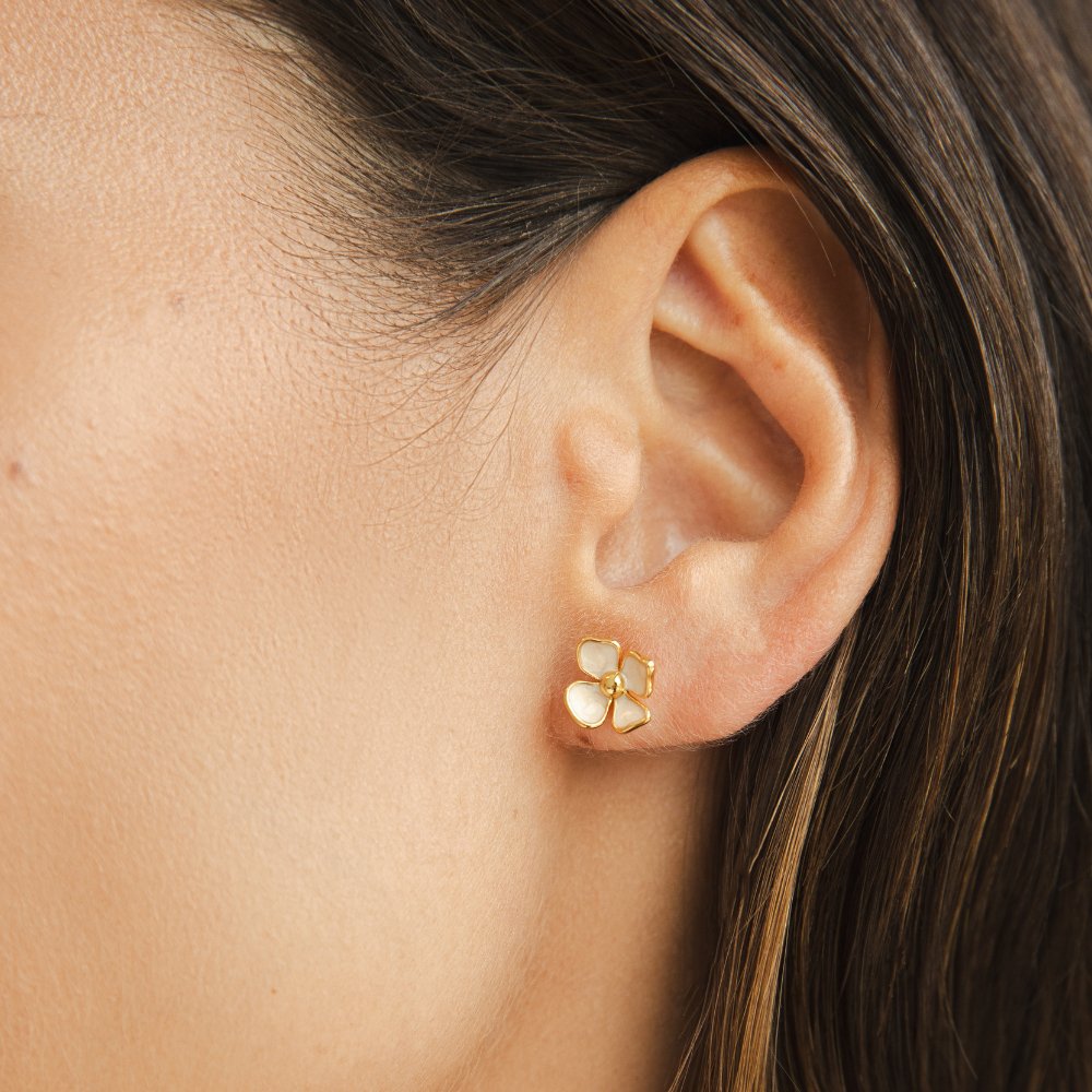 Maeve Four-Petal Stud Earrings