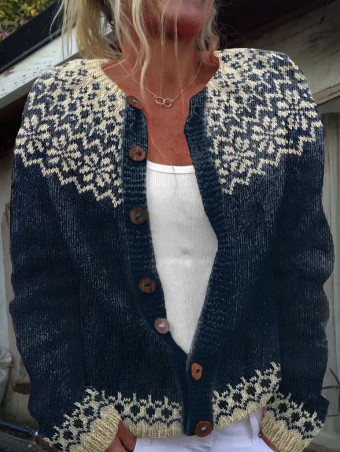 Hadley Nordic Pattern Knit Cardigan