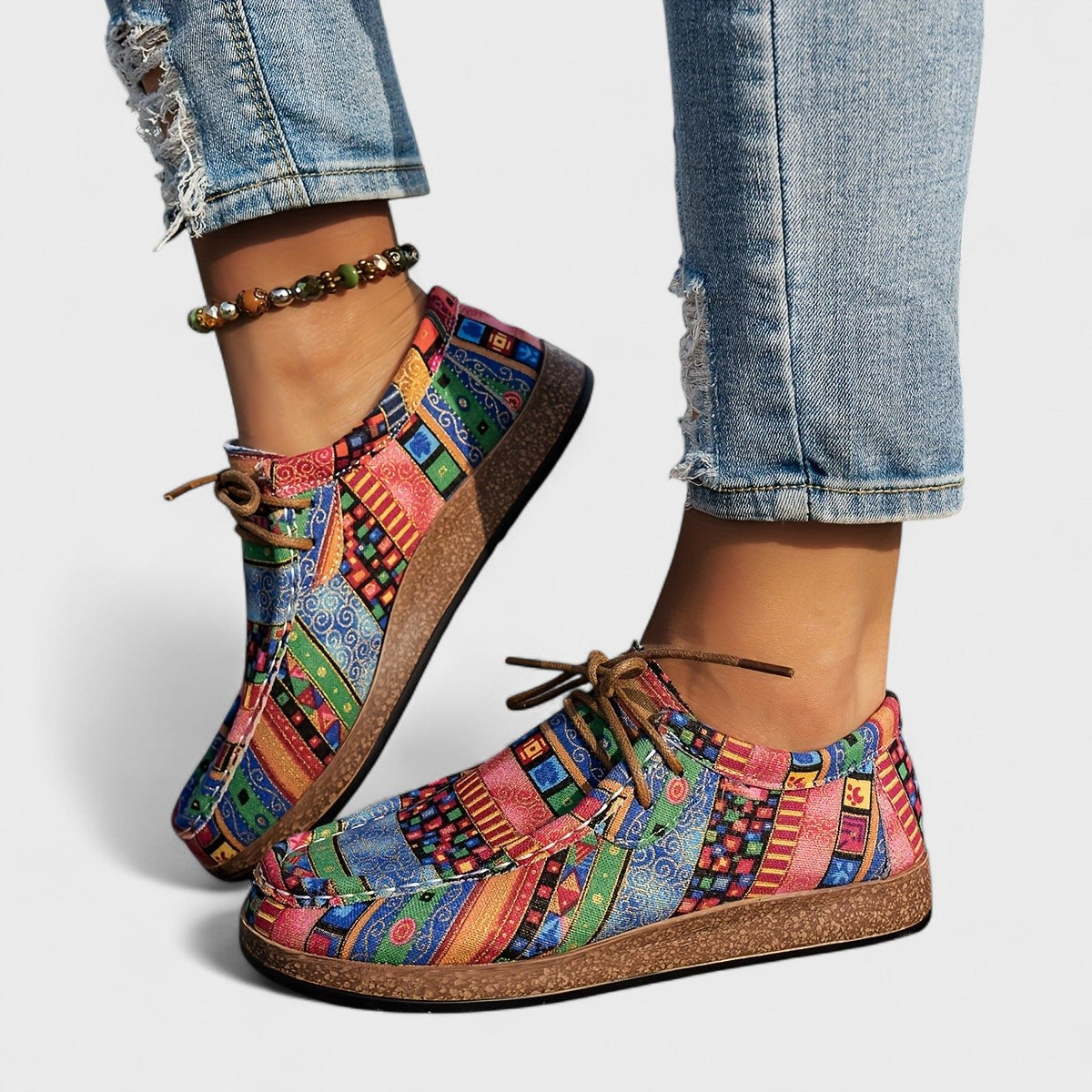 Amélie Orthopedic Boho Patchwork Sneakers