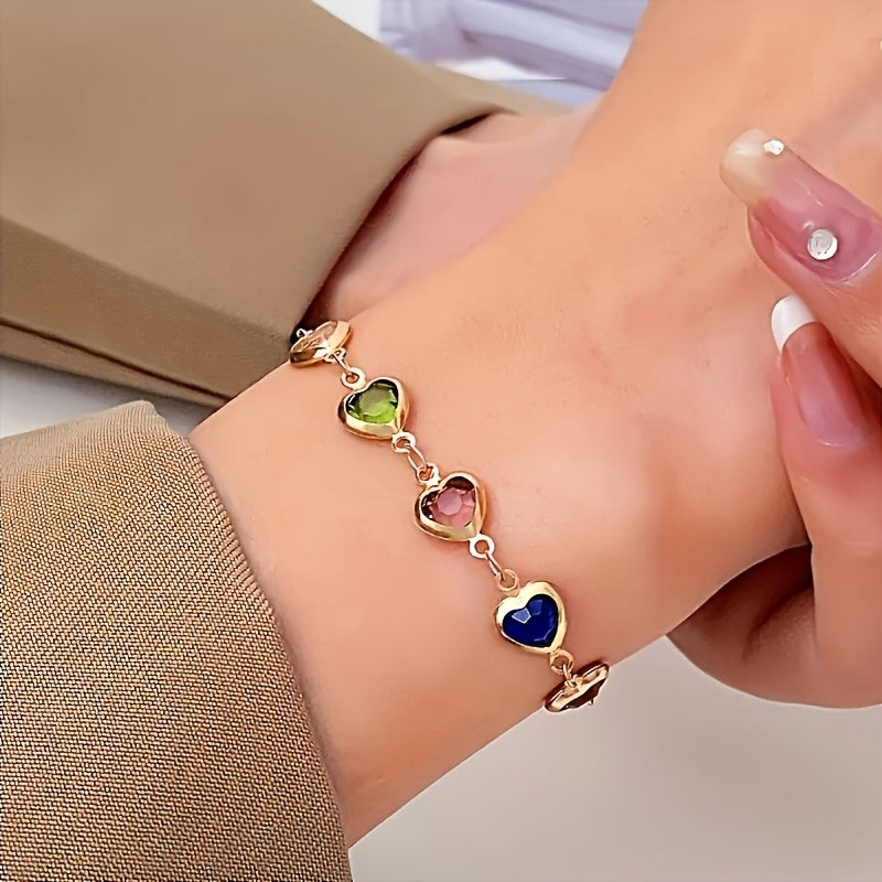 Chloe Multicolor Heart Bracelet