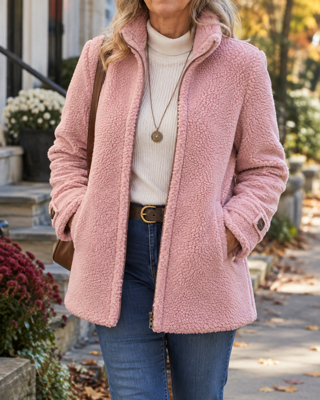 Rebecca Teddy Fleece Zip Jacket