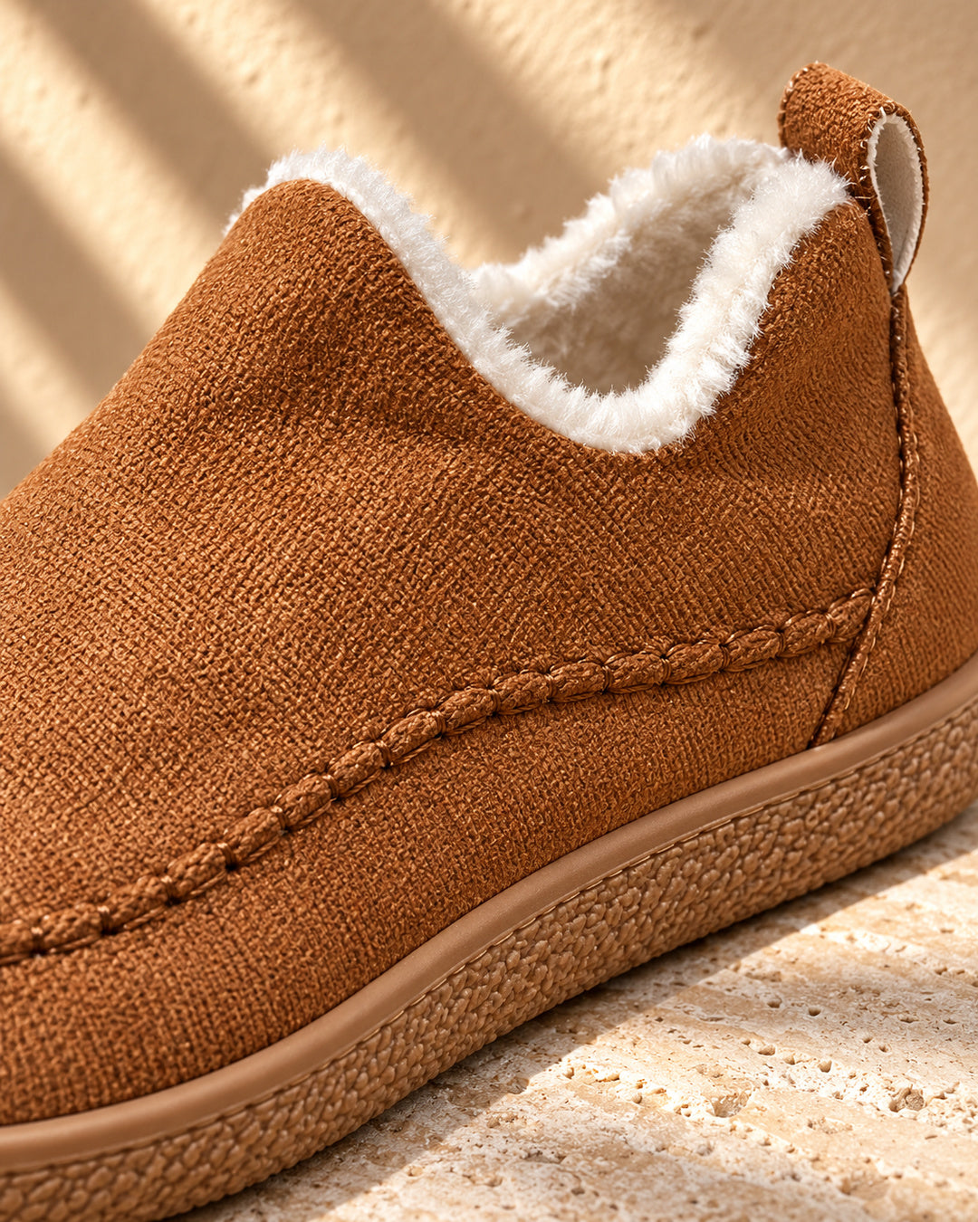 Annelise Plush-Lined Slip-On Ankle Boots - Brown
