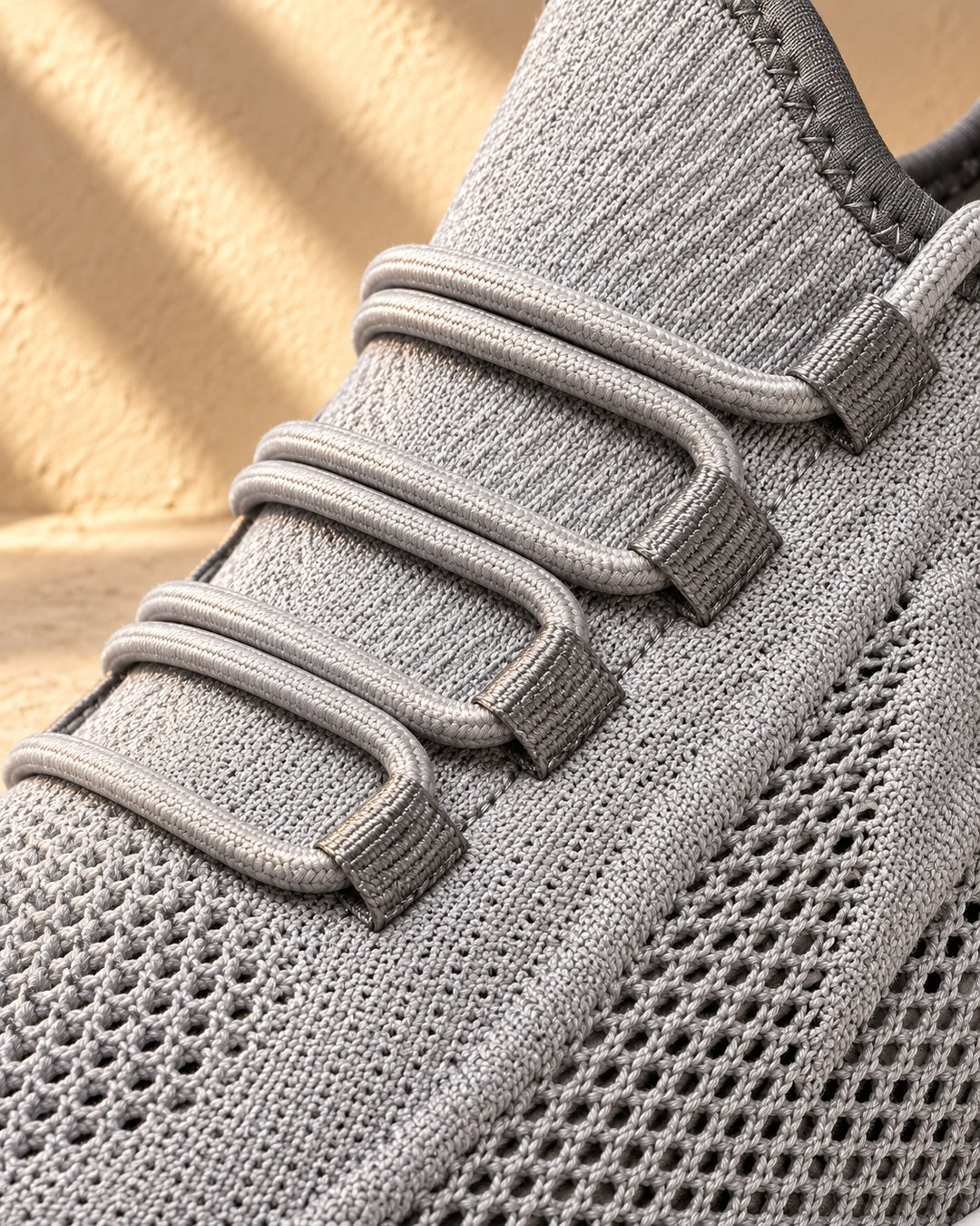 Parker Hidden-Lift Knit Sneakers - Gray
