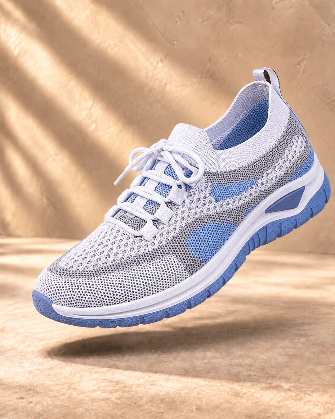 Beatrice Cushioned Lace-Up Comfort Sneakers - Blue