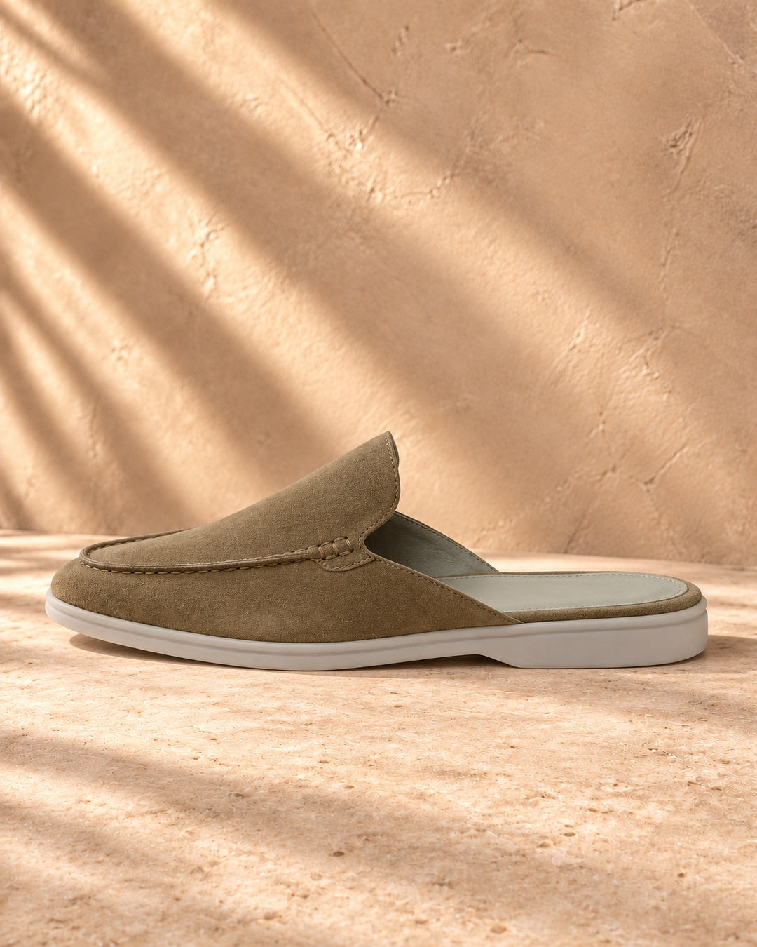 Blair Olive Suede Mule Loafers - Olive
