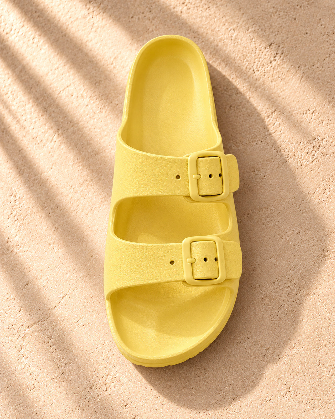 Bianca Double-Buckle EVA Sandals - Yellow
