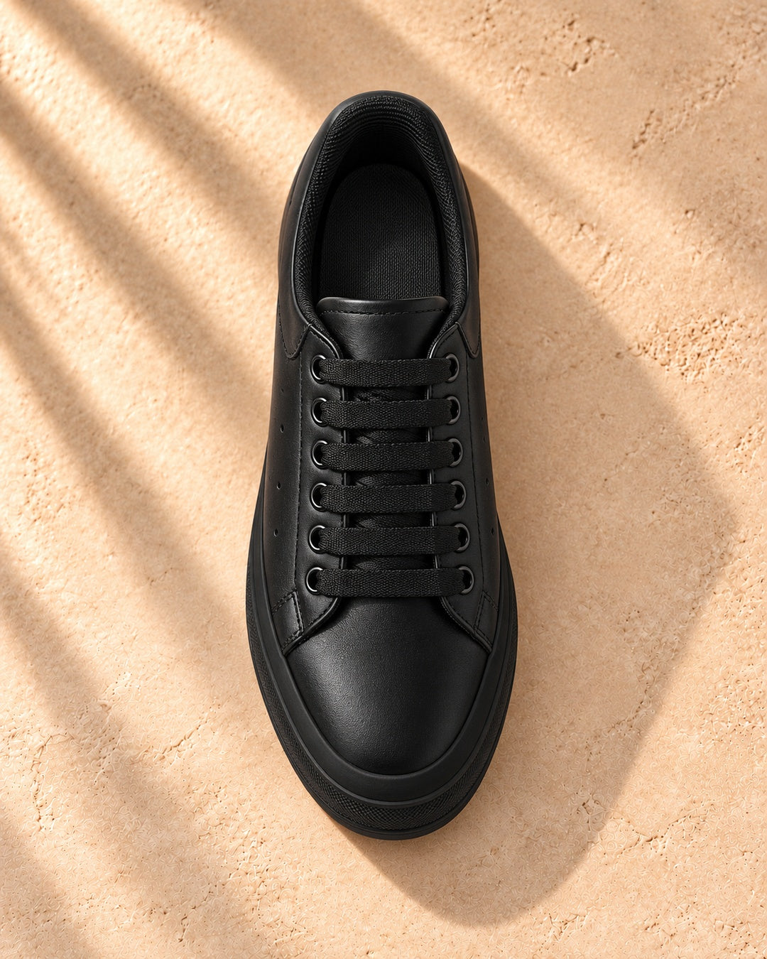 Skyler Hidden-Lift Low-Top Sneakers - Black