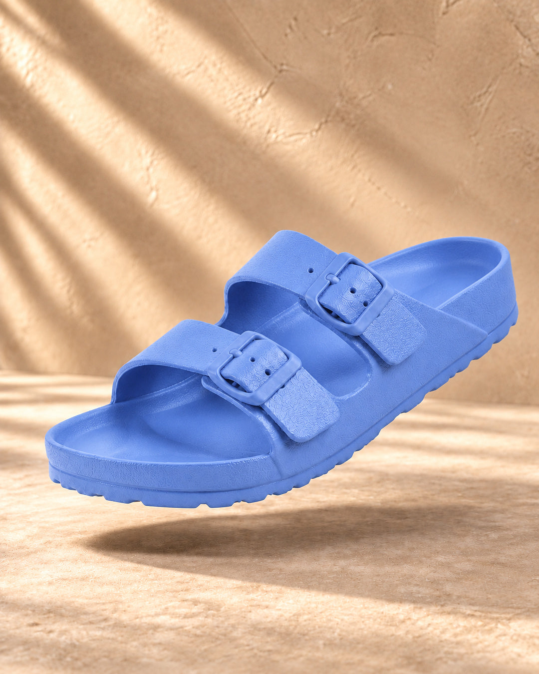 Bianca Double-Buckle EVA Sandals - Blue