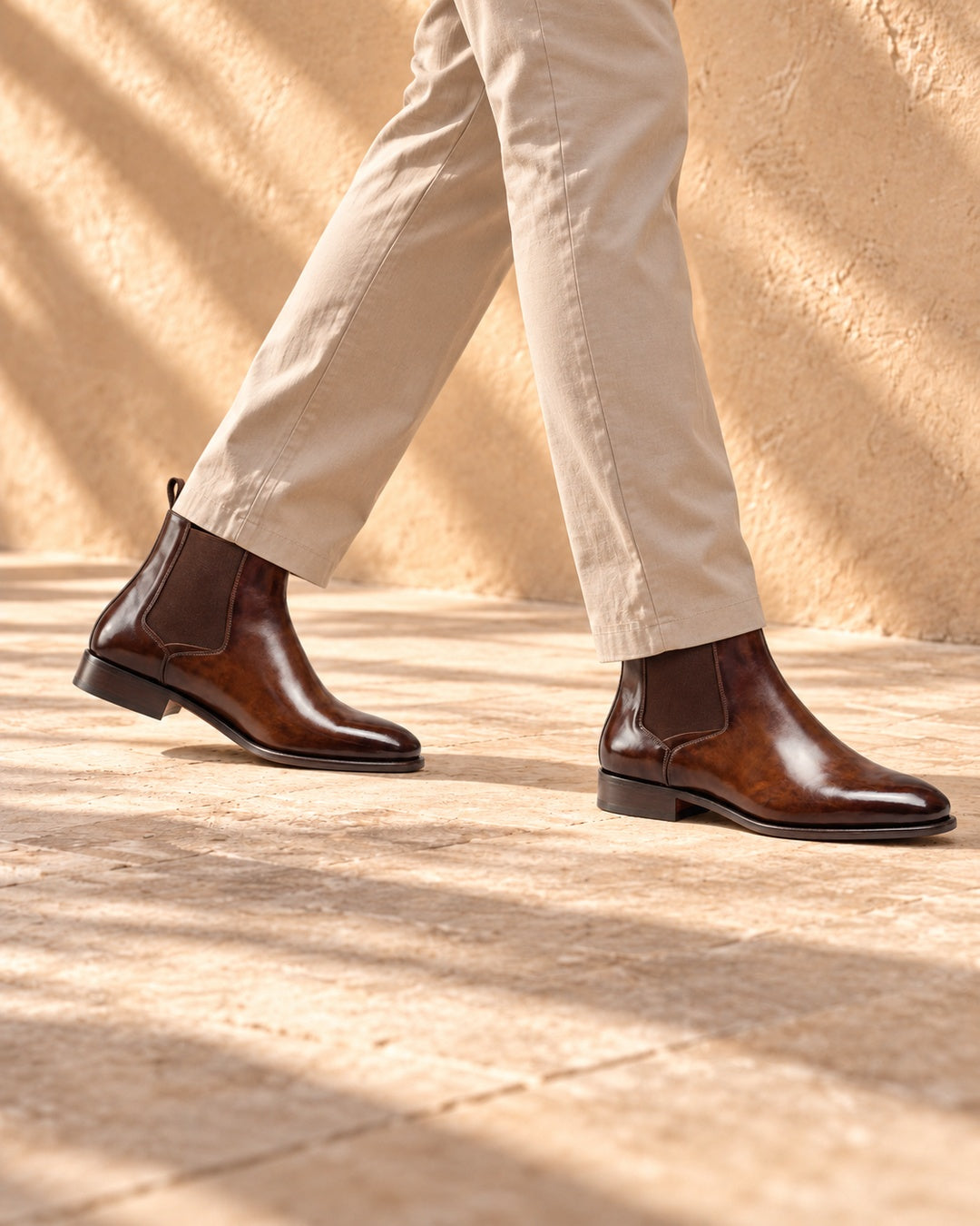 Finley Hidden-Lift Chelsea Boots - Brown