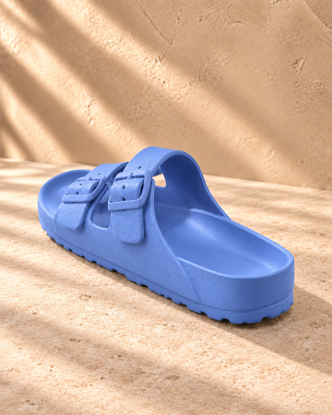 Bianca Double-Buckle EVA Sandals - Blue