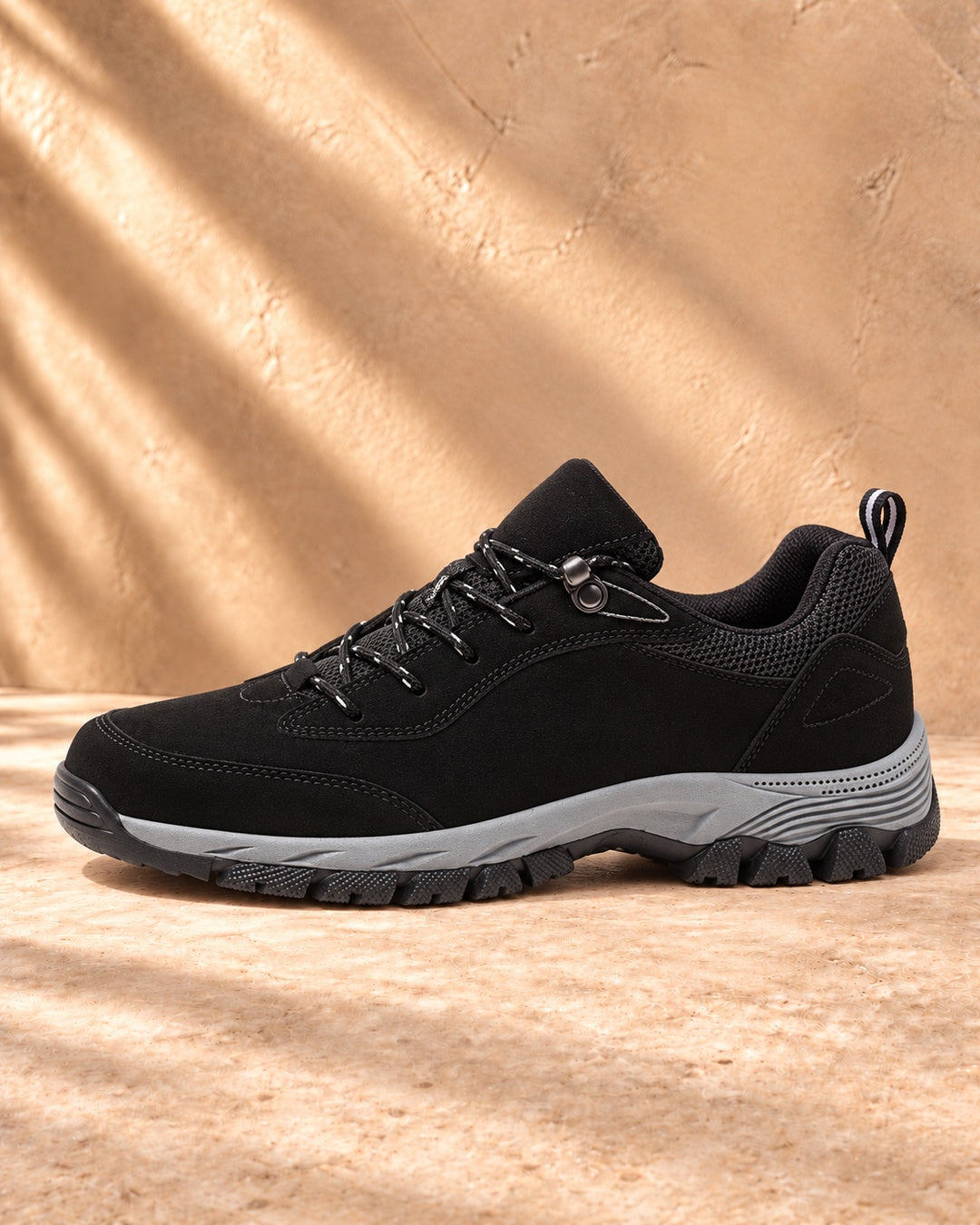 Rowan Lace-Up Outdoor Walking Shoes - Black