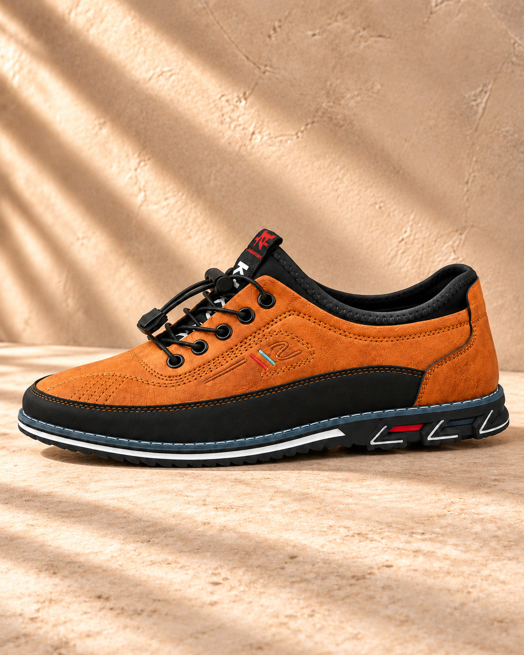 Luca Casual Lace-Up Sneaker - Caramel