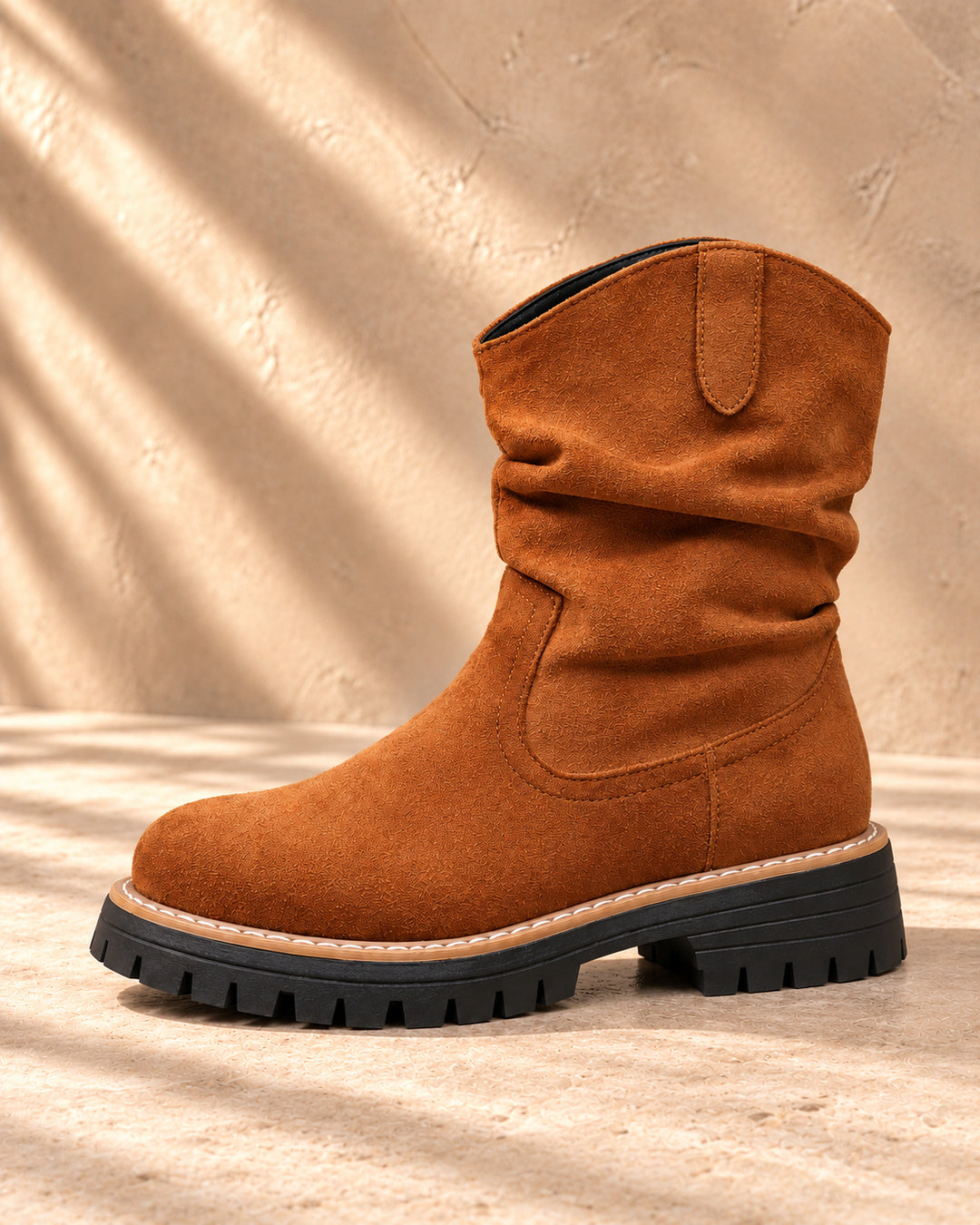 Rosalind Suede-Look Platform Combat Boots