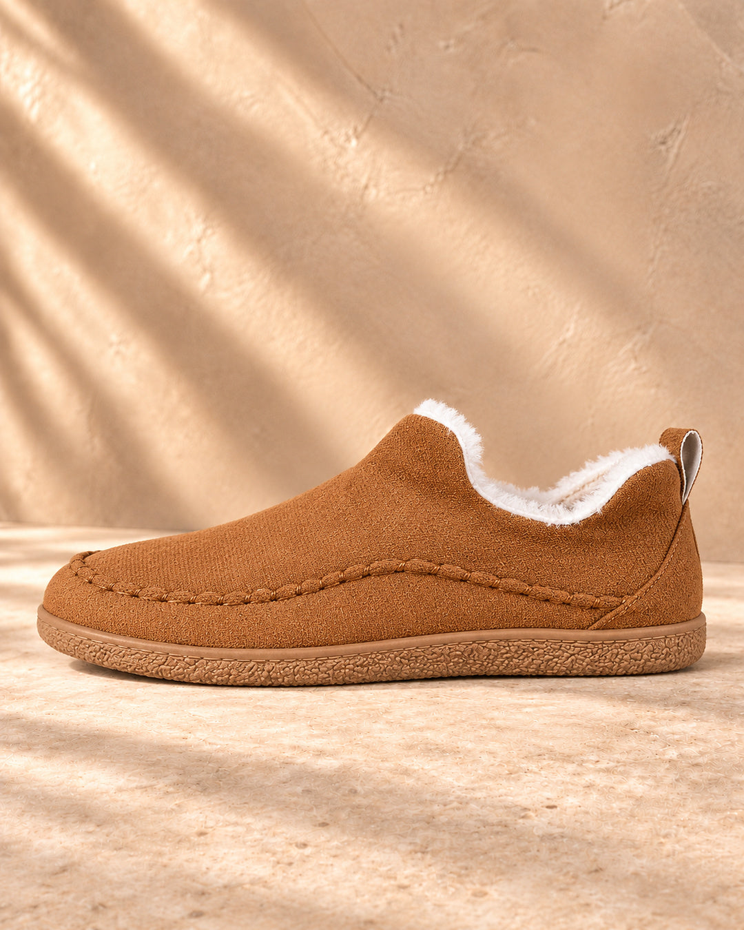 Annelise Plush-Lined Slip-On Ankle Boots - Brown