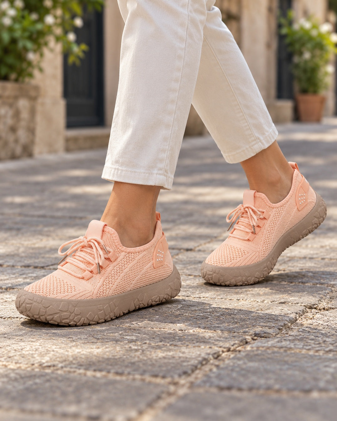 Lorraine Breathable Slip-On Walking Shoes - Orange